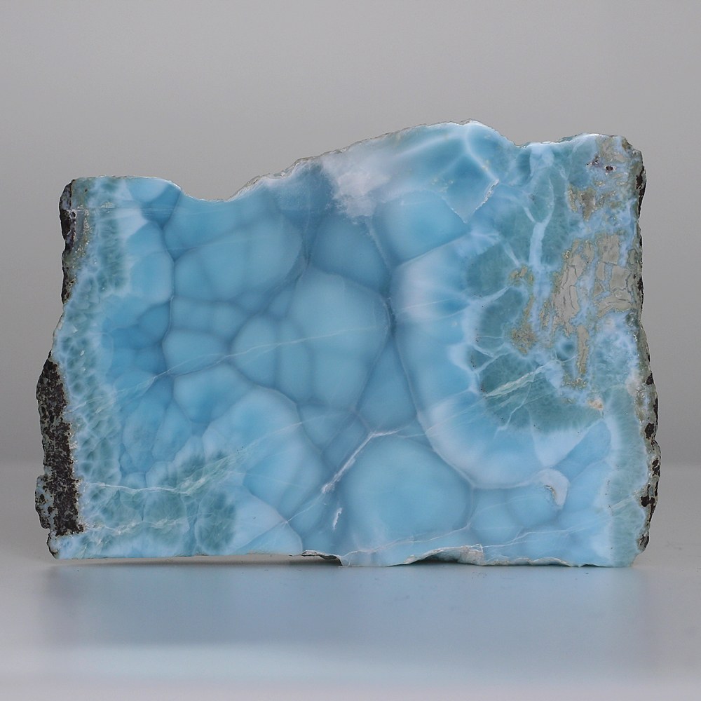 ドミニカ産]ラリマースライス磨き石(Larimar-SLM0186is) | 天然石 