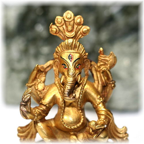 ネパール産]ガネーシャ像（真鍮製）(GANEZA-BRASS01) | 天然石 