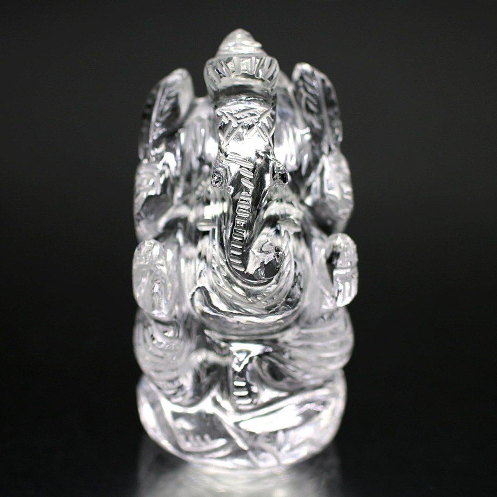インド産]ヒマラヤ水晶ガネーシャ像（ミニサイズ）(IND-GANEZA10IS