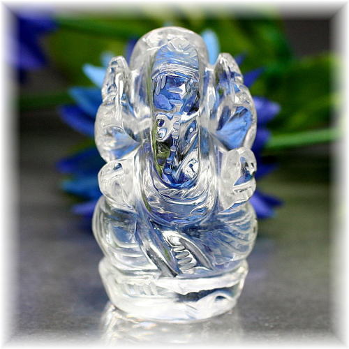 【おすすめ】インド産ヒマラヤ水晶ガネーシャ像