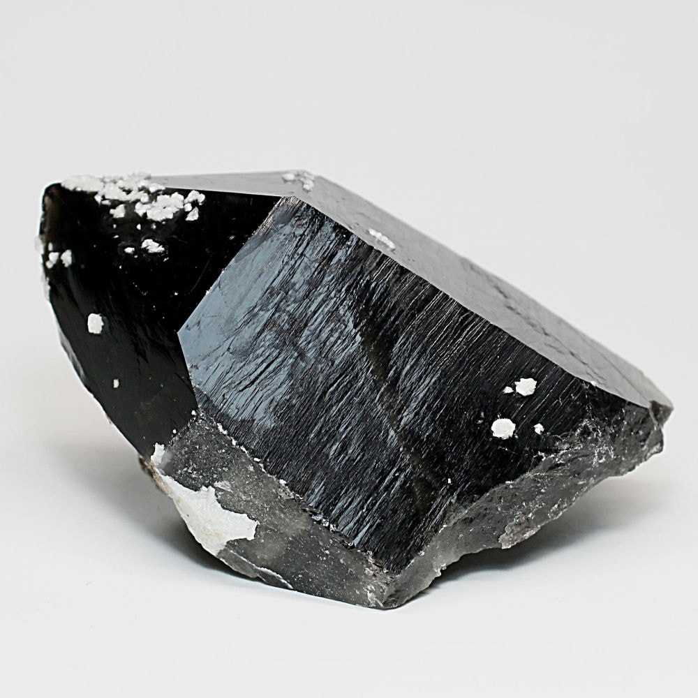 天然モリオン1.2kg(黒水晶)原石ポイント パワーストーン エネルギー覚醒済置物