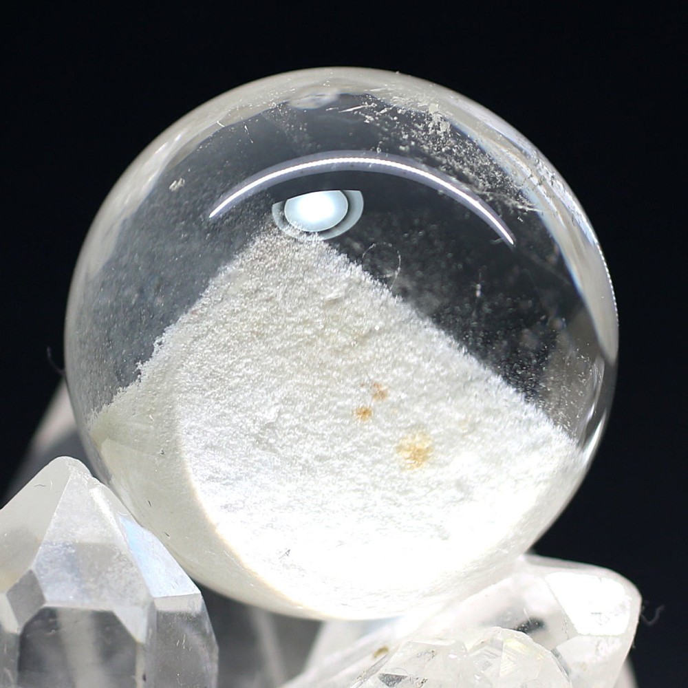 ブラジル産]ホワイトファントム水晶丸玉/スフィア（直径28.05mm ...